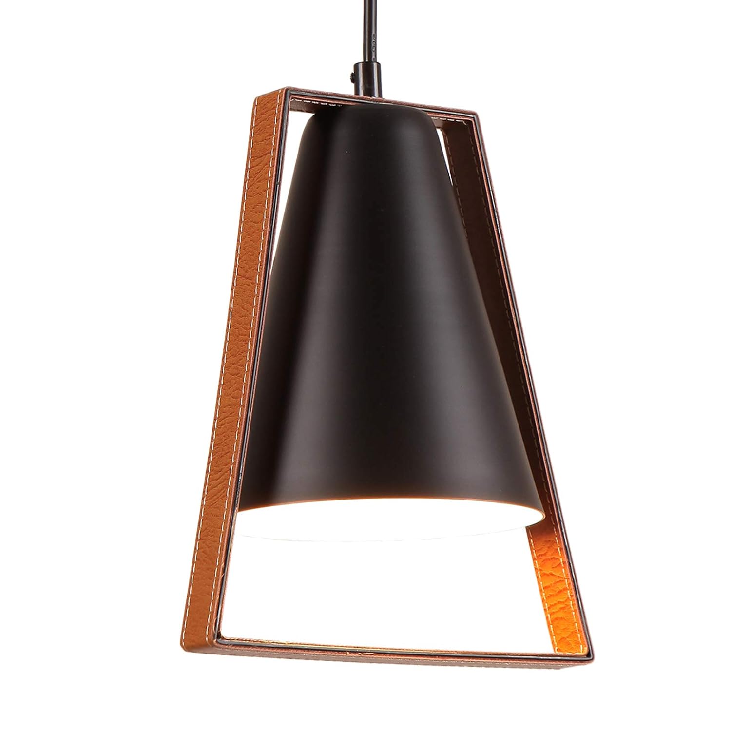 Fashionou Pendant Light for Dining Room, Kitchen, Living Room Nordic Style Hanging Light, Bulb not Included(Black)