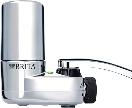 Brita Basic Faucet Water Filter System Chrome 1 Count Kitchen Countertop Water Filters Amazon Com