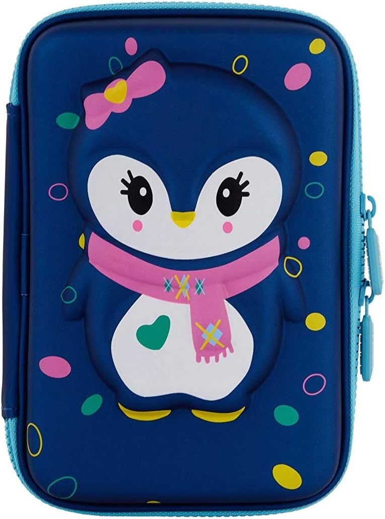 Vikas gift gallery Premium Stylish Unicorn owl Print Large Capacity Hardtop EVA Pencil case Organizer School Kids Girl Women Pen Holder Pouch Multipurpose ( Unicorn )