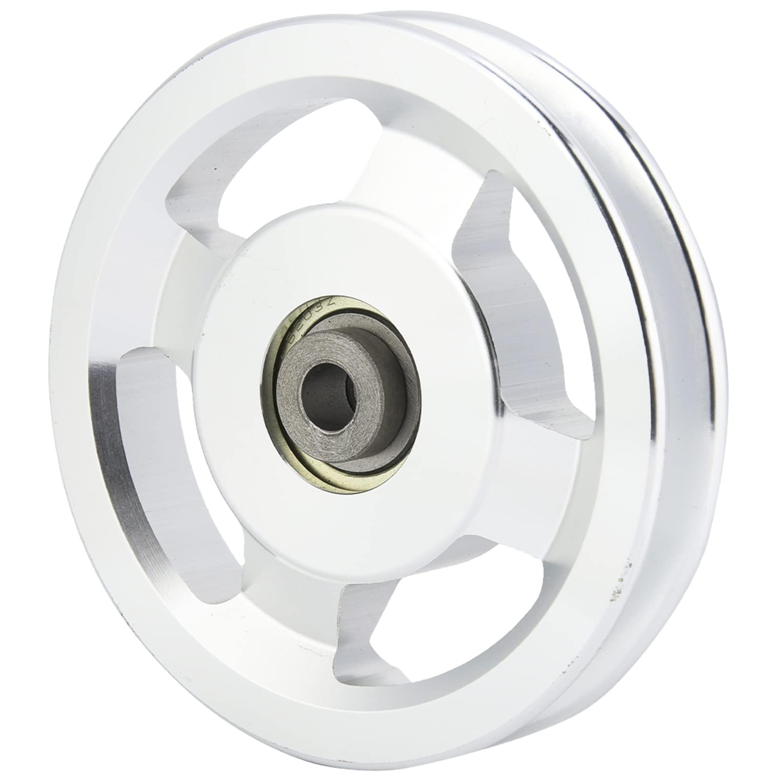 Cyrank Bearing Pulley Wheel, Aluminum Alloy Gym Cable Wheel Heary Duty Gym Pulley Wheel Fitness Pulley Wheel Replacement for Home Gym Equipment Part(Dia 115mm)