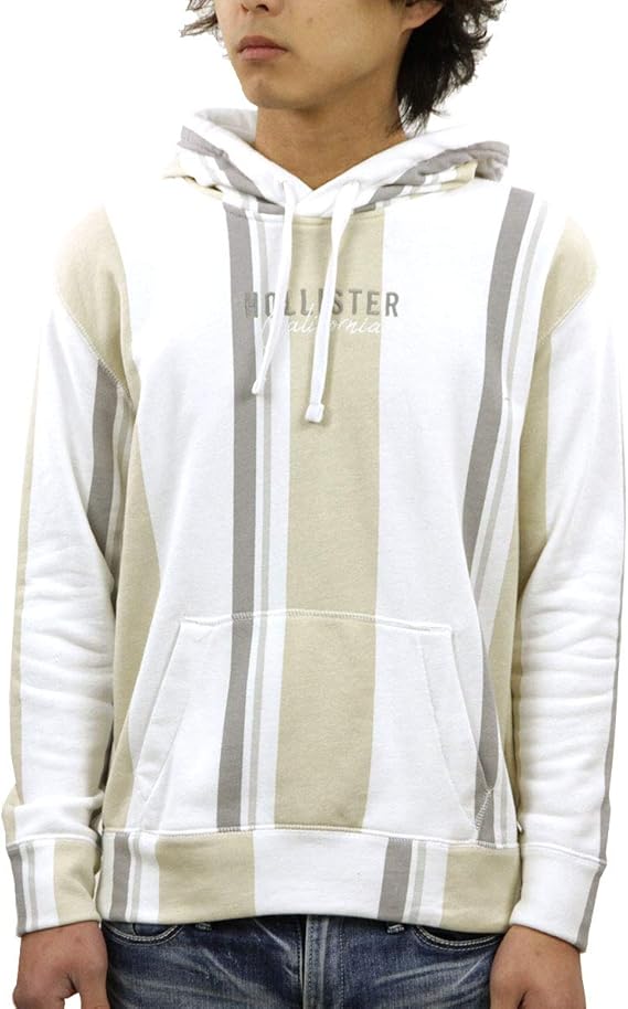 Amazon ホリスター パーカー メンズ 正規品 Hollister プルオーバーパーカー ロゴ ストライプ Stripe Logo Hoodie 322 221 0922 404 並行輸入品 コード d2 並行輸入品 トレーナー パーカー 通販