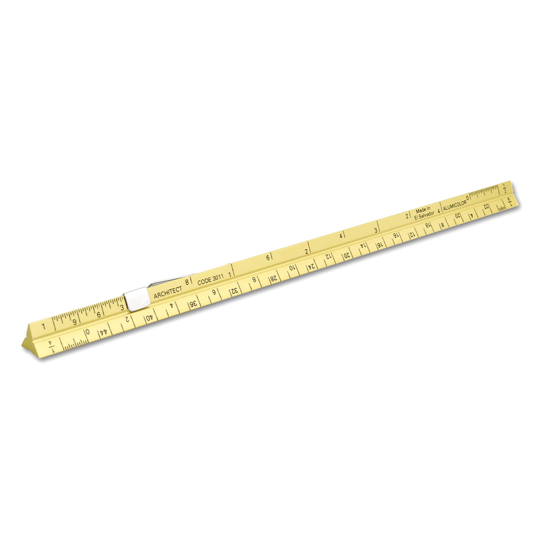 Alumicolor Ruler, Measuring Tool, Aluminum, Gold, 1 Count (Pack of 1)