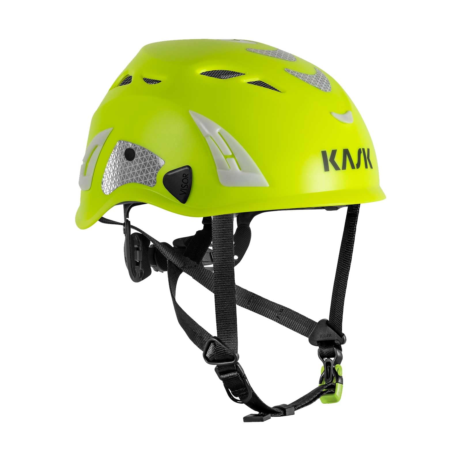 KASK SUPERPLASMA PL HI-VIZ WHE00109-221 EN12492 Work Helmet - Yellow Fluoro