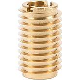 E-Z LOK Thread Insert for Hard Wood, 0.25-20, 0.75 in, 10 ct | Brass construction, Model 400-475
