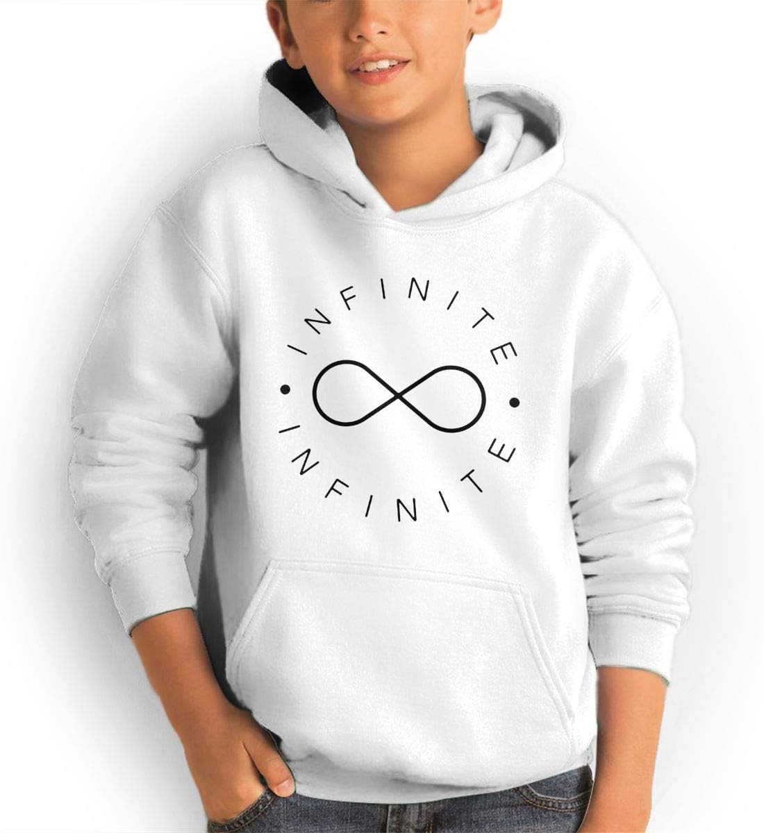 Infinite~Lists Kid's Fashion Hoodies Custom Pulloversr White