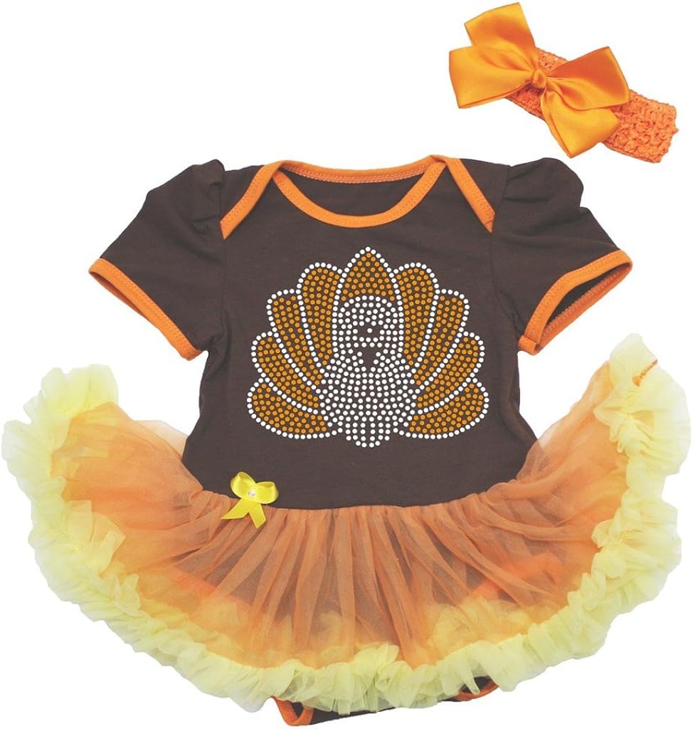 Thanksgiving Dress Rhinestone Turkey Brown Bodysuit ...