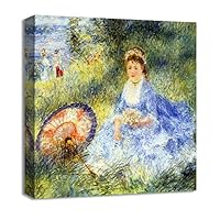 Canvas Wall Art Women in a Garden by Pierre-Auguste Renoir Canvas Prints Home Artwork Decoration for Living Room,Bedroom - 12x12 inches