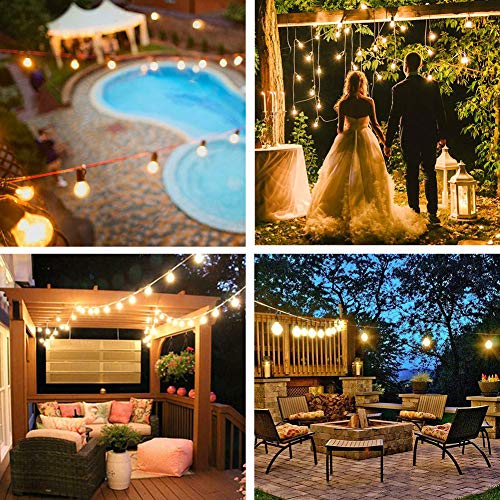 25Ft G40 Globe String Lights with Clear Bulbs,Backyard Patio Lights