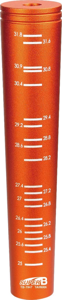 Saddle Tube Diameter Gauge from 25mm to 31,8mm Orange