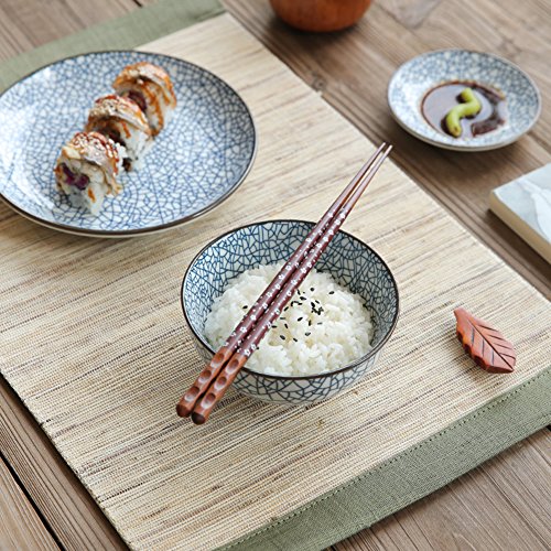 Youmi Japanese Natural Wood Chopstick Set Reusable Classic Style Chopsticks 5 Pairs Gift Set - Thumbnail 5