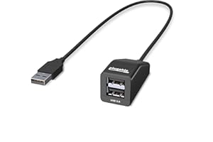 Plugable 2-in-1 USB Splitter with Dual USB 2.0 Ports, Compatible with Windows, Linux, macOS, Chrome OS, USB Multiport Hub for Laptops