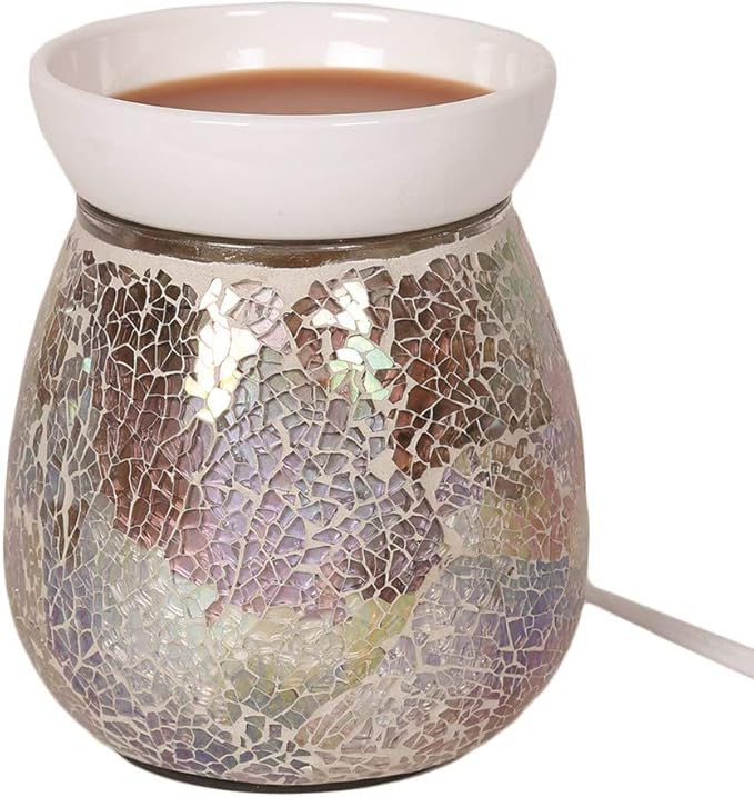 Aromatize Natural Crackle Removable Electric Wax Burner Amazon.co.uk