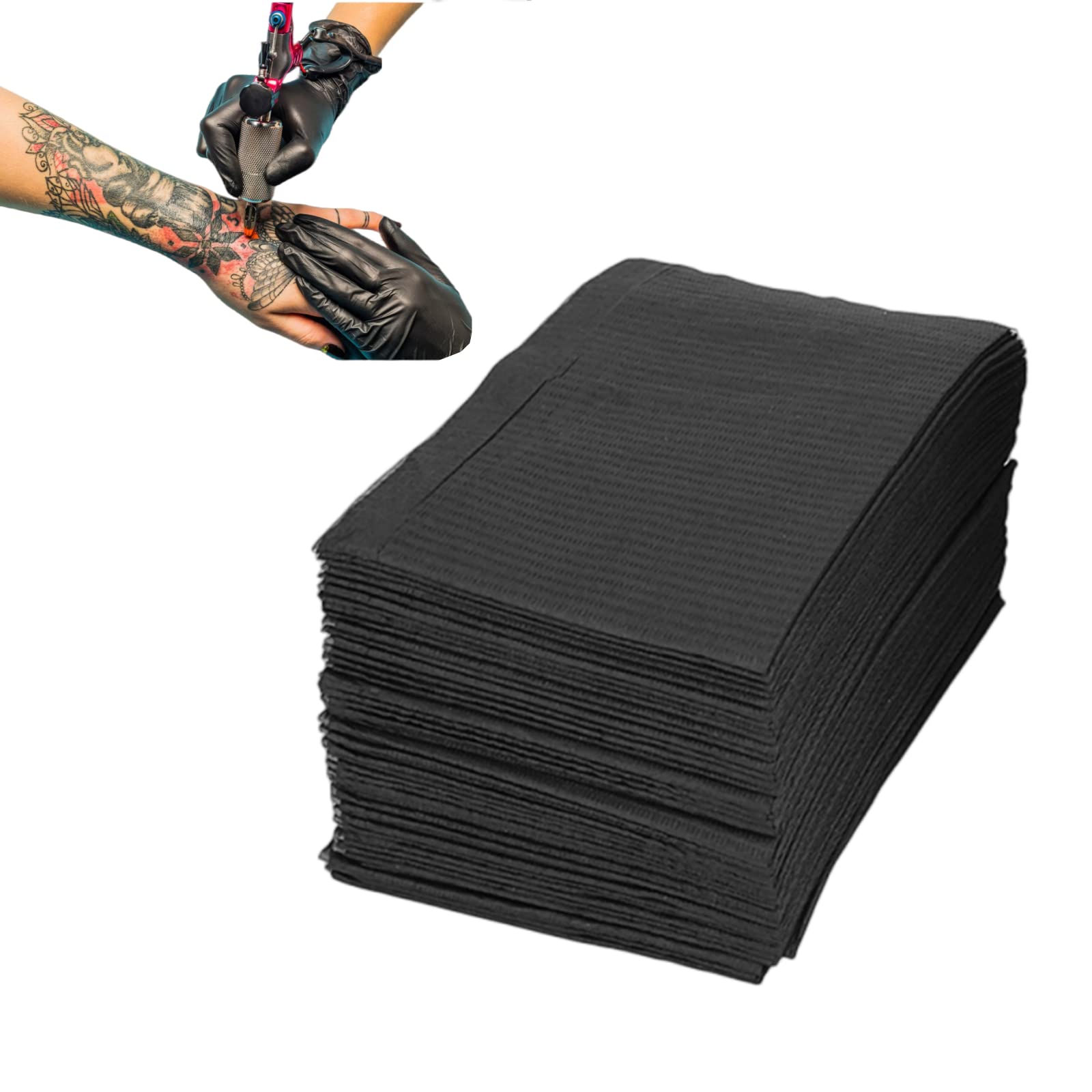 Tattoo Mat, 125pcs Disposable Waterproof Mat Tablecloths Clean Pad For Beauty Tattoo Tools