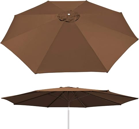 Strong Camel Replacement Patio Umbrella Canopy Cover For 9ft 6 Ribs Umbrella Taupe Canopy Only Brown Amazon Co Uk Garden Outdoors
