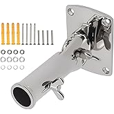 Jecoupoon 1 Inch Heavy Duty Flag Pole 316 Stainless Steel Holder Outdoor 180° Adjustable Flag Holder Flag Pole Mount