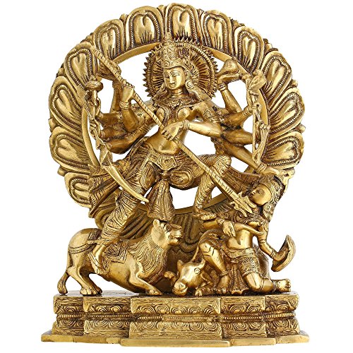 Goddess devi durga maa idol brass statue for dussehra p…