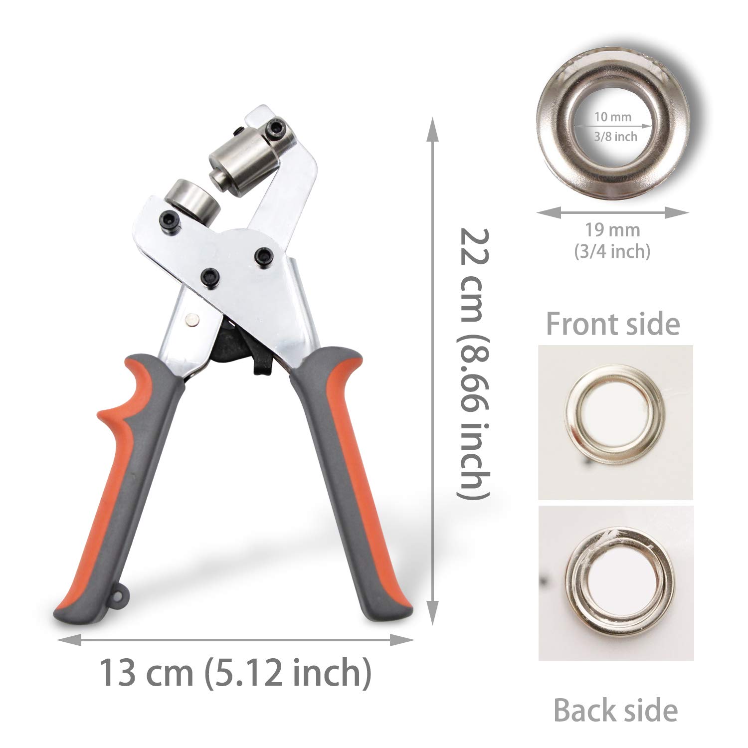 Magnetic Handheld Grommets 3/8 Inch (10mm) Punching Machine| Plier for Eyelet Setting: Industrial & Scientific