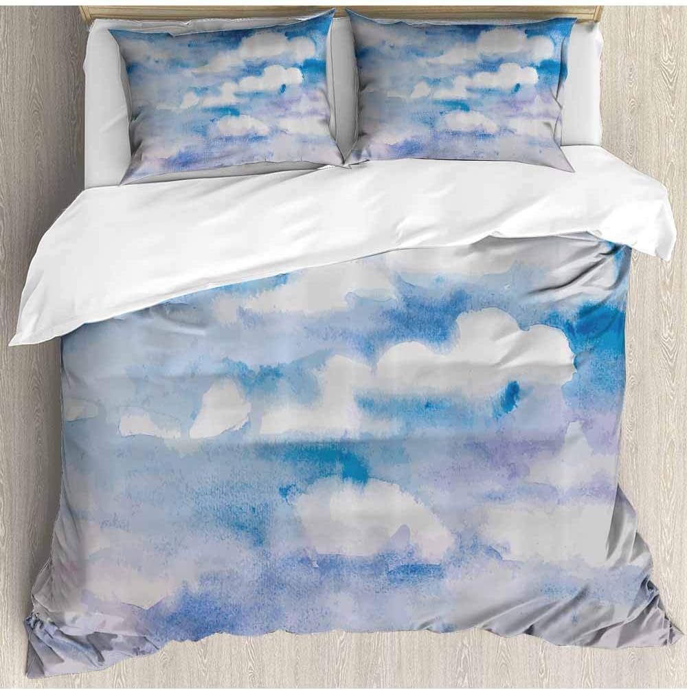 prunushome - Juego de Funda de edredón de 3 Piezas de Fibra acrílica