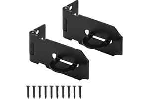 TIBEGOLD 3 Inch Door Lock Hasp Latch, Security Packlock Clasp Hasp Lock Latch, Stainless Steel Gate Lock Hasp for Outdoor Fence Gate,Barn Door, Cabinet, Drawer, Brushed Finish with Screws, 2 Pack