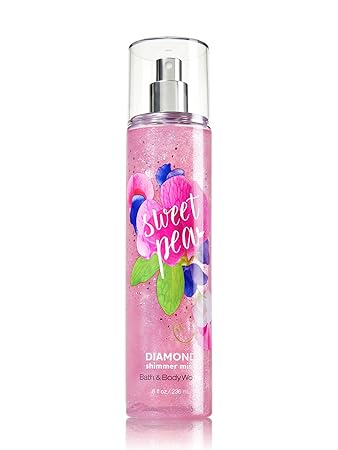 Bath And Body Works Sweet Pea Diamond Shimmer Mist 8 Fluid Ounce