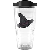 Tervis Halloween Screams and Dreams Made in USA Double Walled Insulated Tumbler Travel Cup Keeps Drinks Cold & Hot, 24oz, Witch Hat