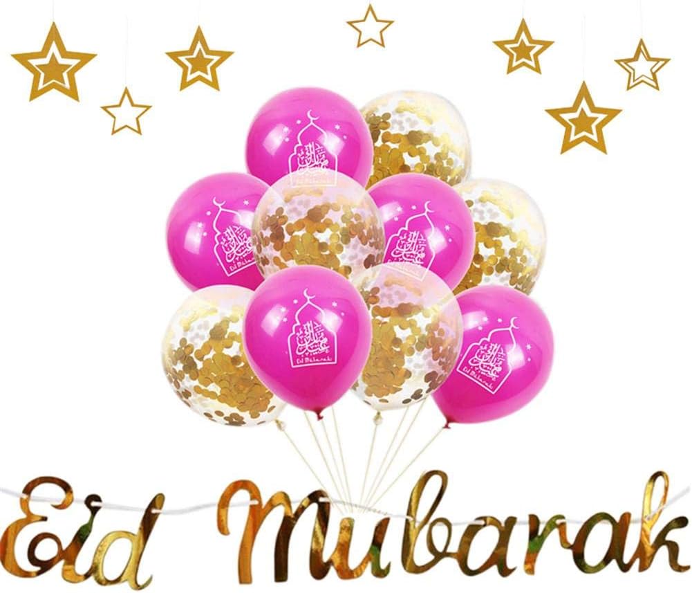 Dubleir Ramadan Eid Mubarak Balloons | Eid Mubarak Sequin Balloons | Ramadan Eid Party Decorations | Islamic Muslim Party Decorations Supplies For Home Party Wedding Decoration And More trendy