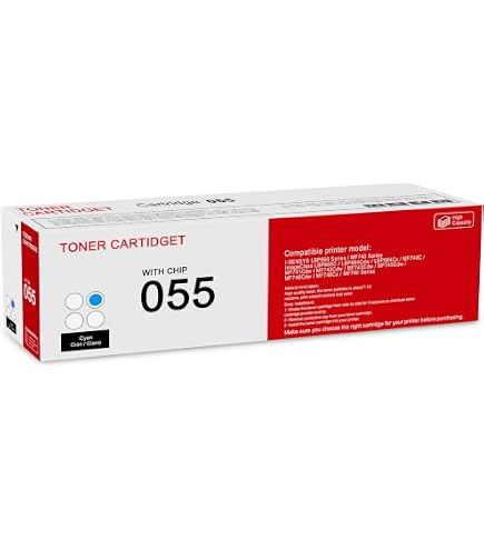 Amazon.com: 2 Pack 055 3016C001 Black Toner Cartridge: Compatible