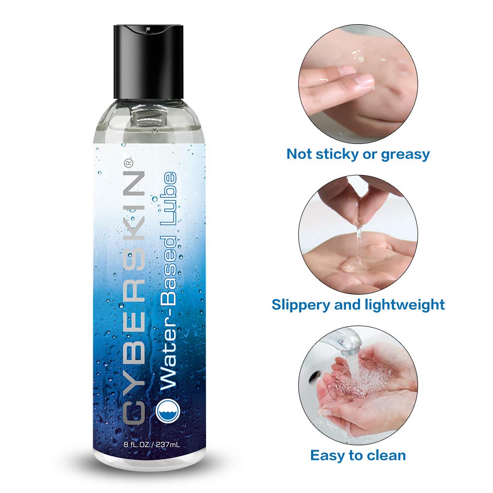 Cyberskin Natural Personal Lubricant, Water Based Lube8 Fl.oz, Super