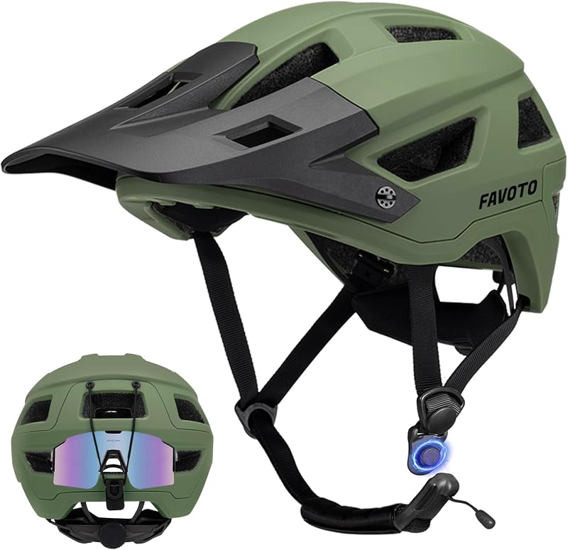 Favoto Mountain Bike Helmet Lightweight Adjustable CE CPSC 335g