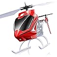 POCO DIVO Raptor S39 RC Helicopter 2.4Ghz Medium Size Alloy Gyro Dual Speed 3CH Indoor Flight Aircraft with Light, Red