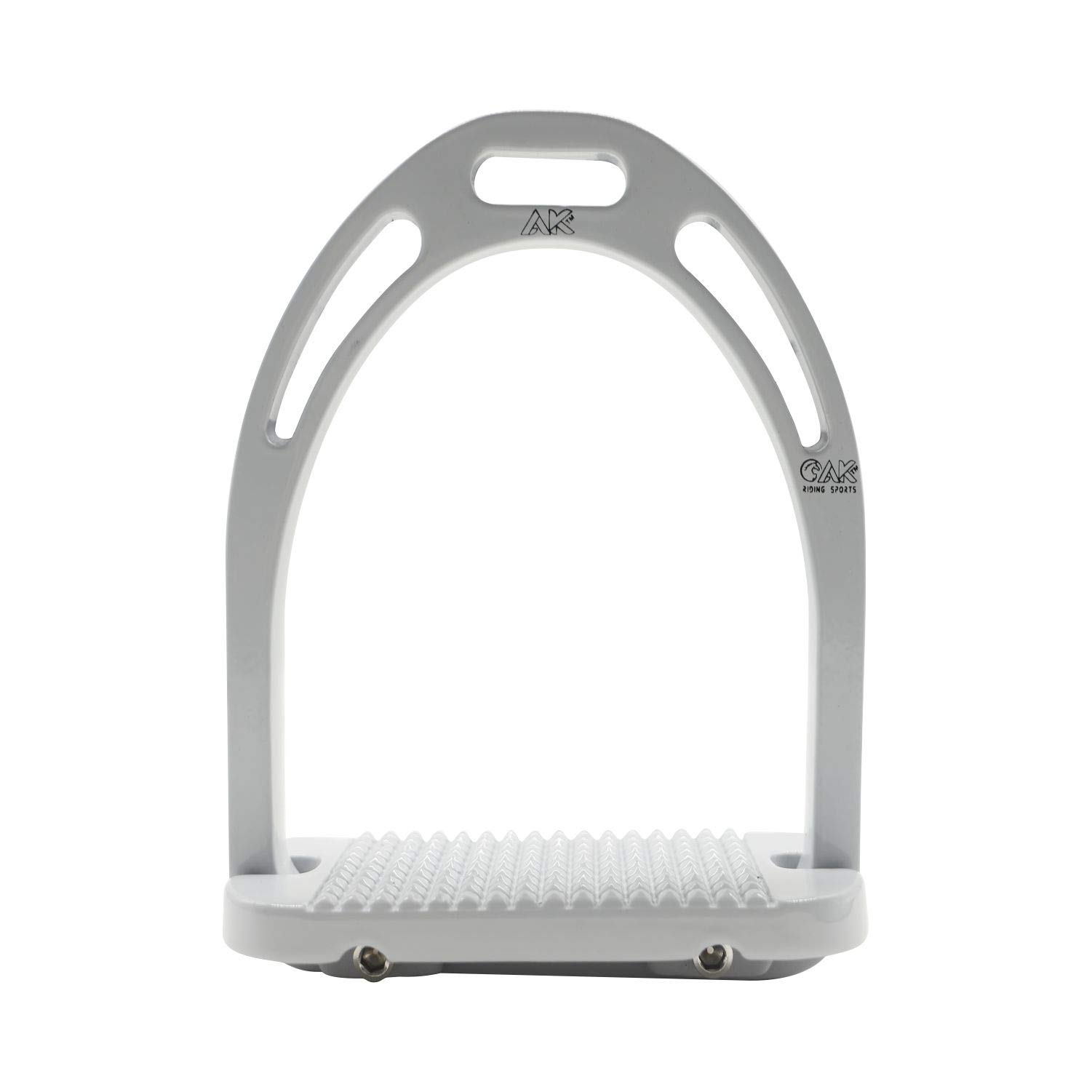 AK Aluminum Light Weight Horse Riding Equestrian Stirrups with Coated Colors (Titanium (Light Grey), 4.75'')
