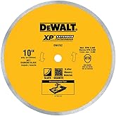 DEWALT Diamond Blade for Porcelain or Tile, Wet Cutting, Continuous Rim, 5/8-Inch Arbor, 10-Inch (DW4762)