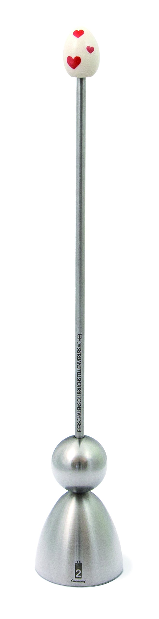 TAKE 2 Germany - Clack 99004/32 Egg Shell Break Point Creator Stainless Steel with Ceramic Heart Motif