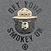 Tee Luv Smokey The Bear Get Your Smokey On T-Shirt Soft Touch Fabric-large Graphite Heather