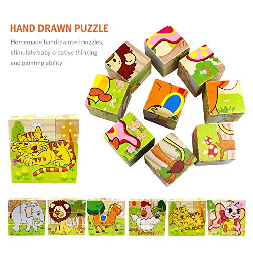24pcs Solid Wood Craft Blocks DIY Crafts Carving Painting Art Supplies for Puzzle Making,2inch