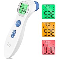 Touchless Forehead Thermometer for Adults and Kids, Digital Infrared Thermometer for Home with Fever Indicator, Instant…