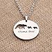 KUIYAI Sweet Mama and Baby Bear Round Pendant Necklace for Mother with 2 Children (2 Cubs Round)