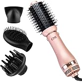 CHI Volumizer 4-in-1 Blowout Brush, Hair Dryer for Smooth, Silky & Shiny Hair, Four Interchangeable Attachments for Versatile