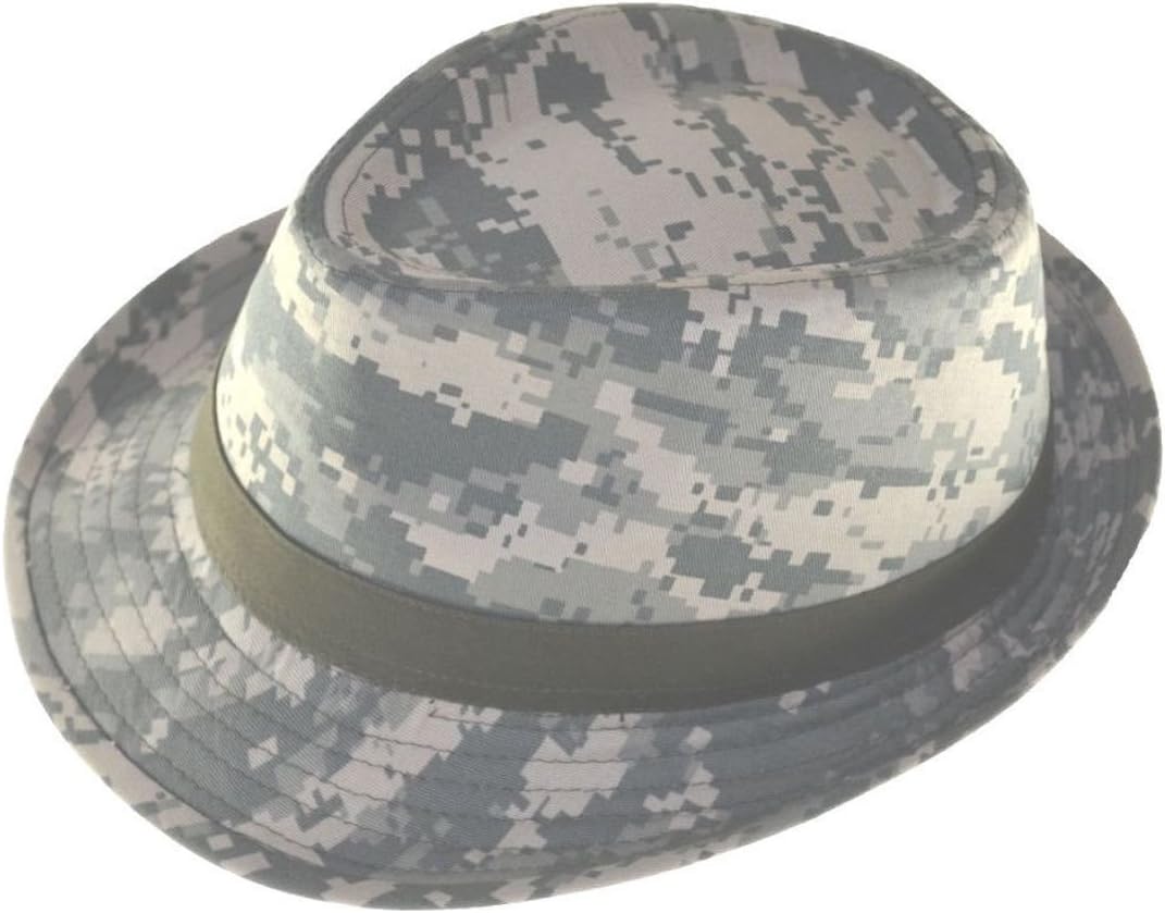 The G CapMen's Camouflage Fedora Hat Universal Digital Camo