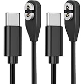 Shokz Headphone Charger USB C Cable to Magnetic Charging Cord 2-Pack 3.3ft | USB Type C to Shokz Magnetic Charging Cord Compatible with Aftershokz Aeropex, Shokz OpenRun Pro/Air/Mini, OpenComm 2