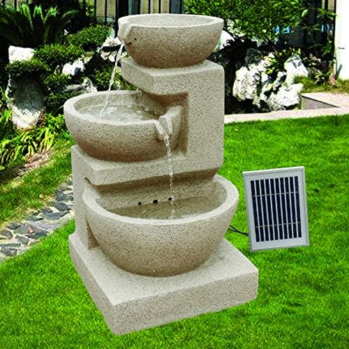 PondXpert Triple Tumble with LED's Solar Water Feature Amazon.co.uk