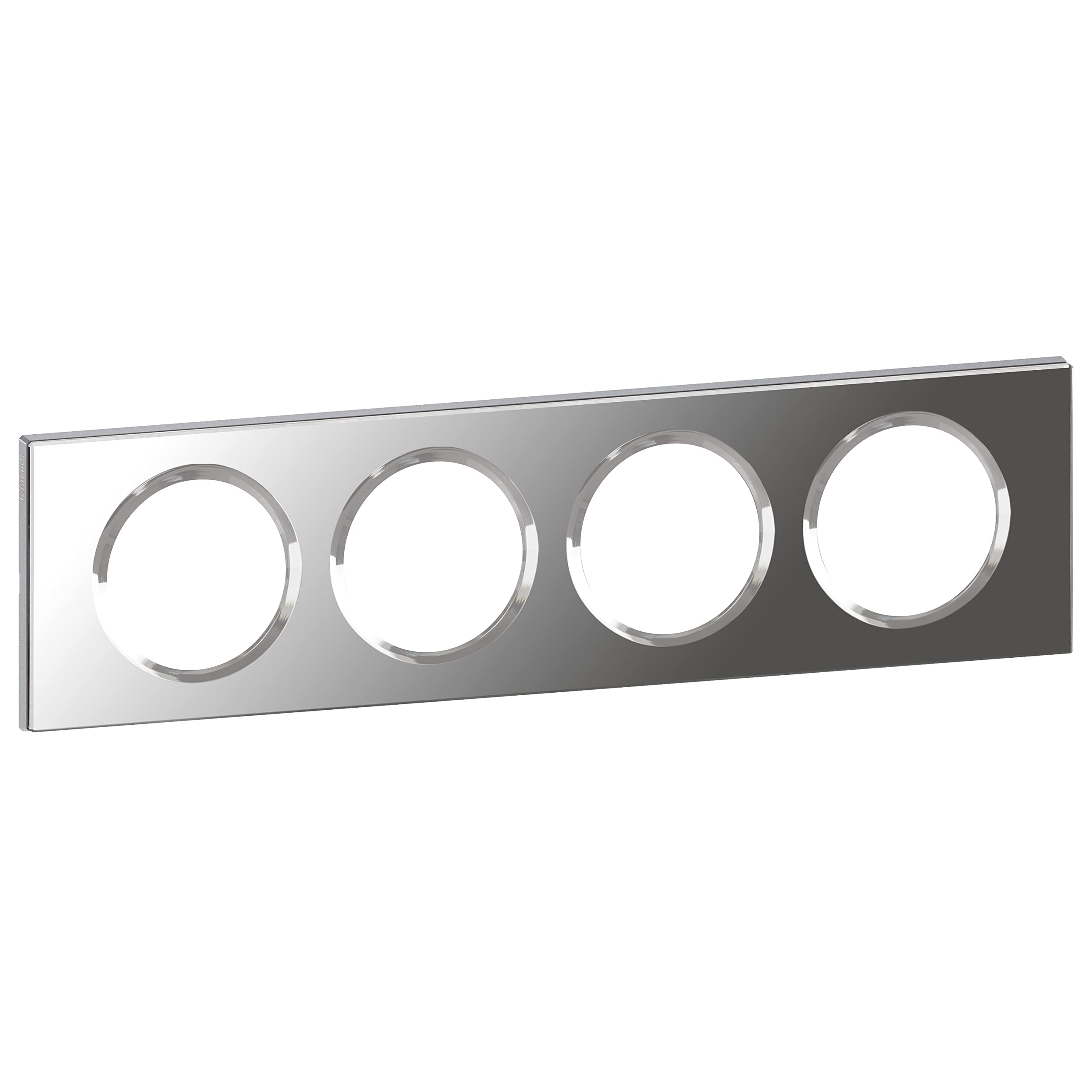 LEGRAND - Céliane Plate - Finishing Plate for Céliane Sockets and Switches - 4 Stations - Mirror Glass