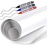 White Board Wallpaper, White Board Roll, Stick on White Boards for Wall, 1.5x11ft Peel and Stick Dry Erase Roll, Stain-Proof,