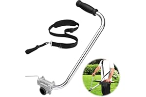 ZZM Ergonomic Trimmer Grip, String Trimmers Handle with Shoulder Strap Harness, Weed Eater Handle Extension with Bracket Clamp, Lawn Trimmer Handle Grip for Lawn Care, Landscaping, Yard Trimming Edging