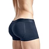 Rounderbum Men's Padded Underwear Trunks with Removable Butt Enhancing Pads - 3 Colors - More Volume Instantly, Short Inseam