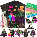 Gamenote Rainbow Scratch Art for Kids - 83 Pcs