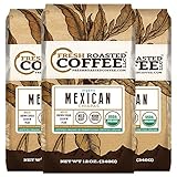 Mexican Chiapas Organic Coffee, Ground Coffee, Fresh Roasted Coffee LLC (Pack of 3)