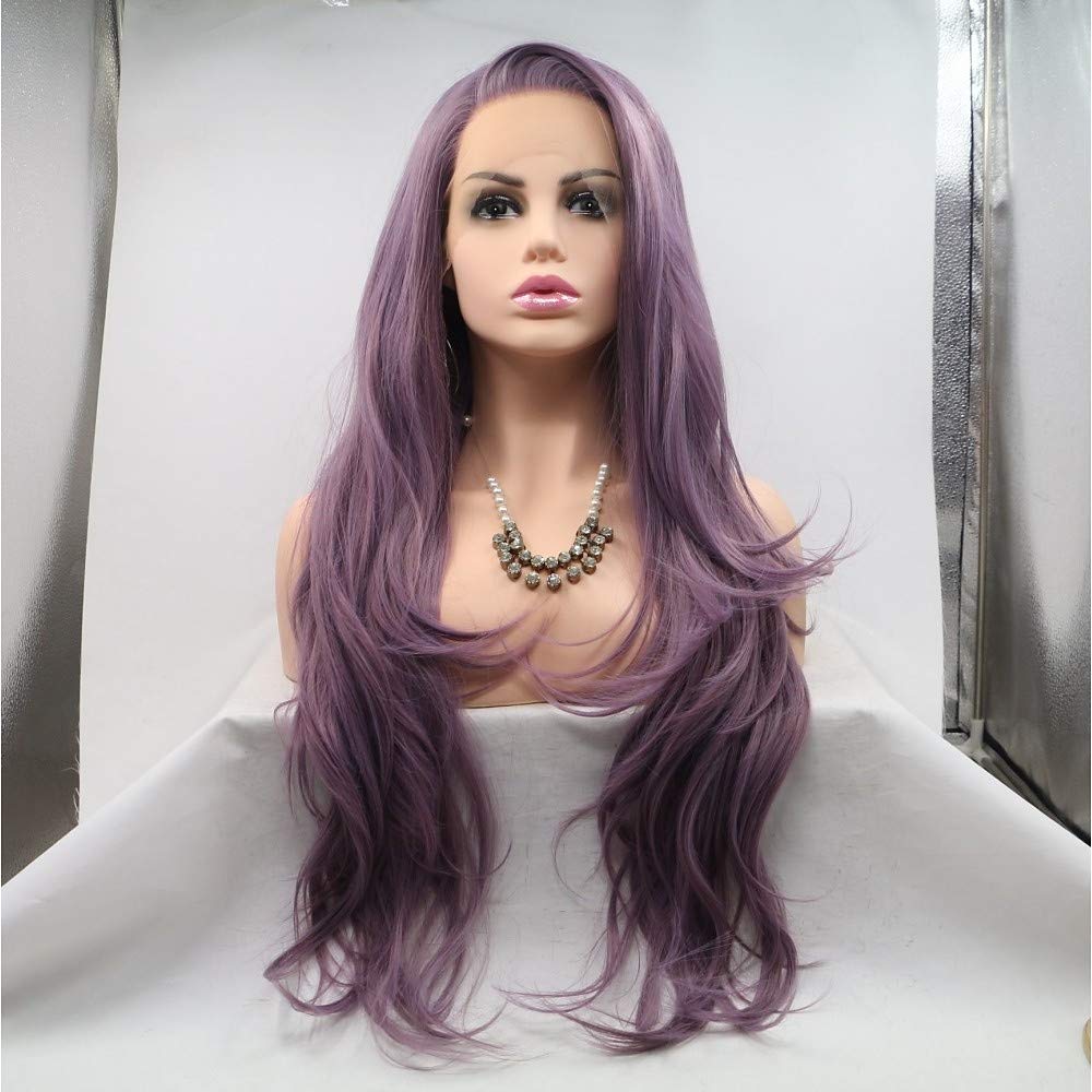 Amazon Com Synthetic Lace Front Wig Wavy Style Layered Haircut