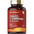 Carlyle Vitamin C Chewables | 1000mg | 100 Tablets | with Rose HIPS | Vegetarian, Non-GMO, and Gluten Free Supplement | Tahoe Nutritionals