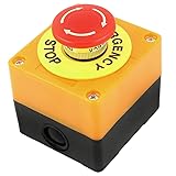 uxcell Red Sign Mushroom Emergency Stop Push Button